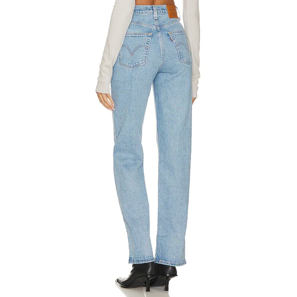LEVI'S Womens Ribcage Straight Leg Jeans 28x32 Size 6 Light Wash 79078-0010 NWT - Picture 4 of 14